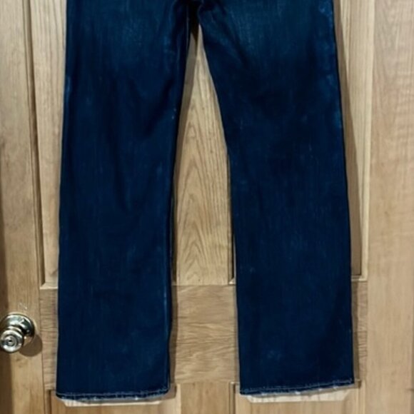 American Eagle Outfitters Blue Low Rise Boot Cut Distressed Denim Jeans - Picture 7 of 10